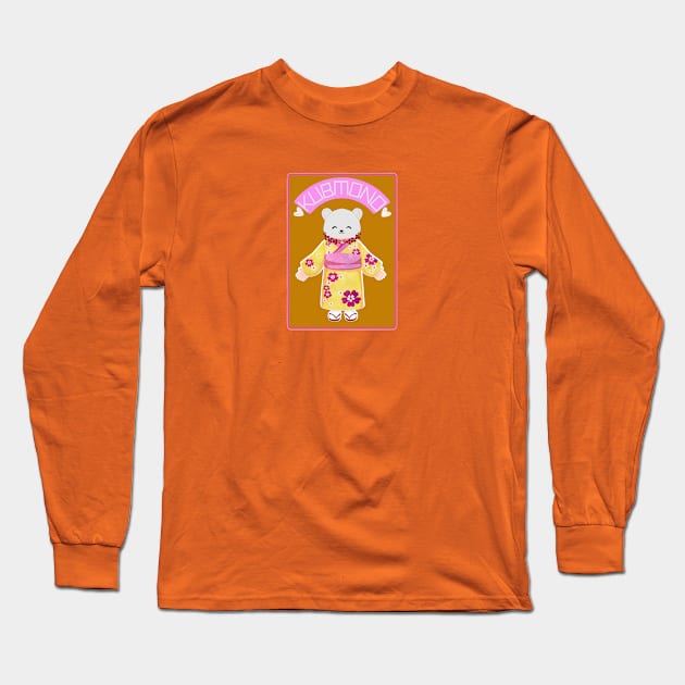 Cute Fun Kubmono (Cub In A Kimono) Meme By Abby Anime(c) Long Sleeve T-Shirt by Abby Anime